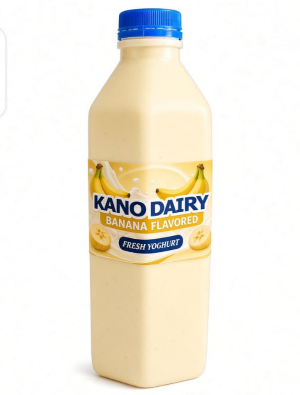 Banana Flavored Fresh Yoghurt -1L ₦28,800 / Package 12 Bottles • ₦2,400 each
